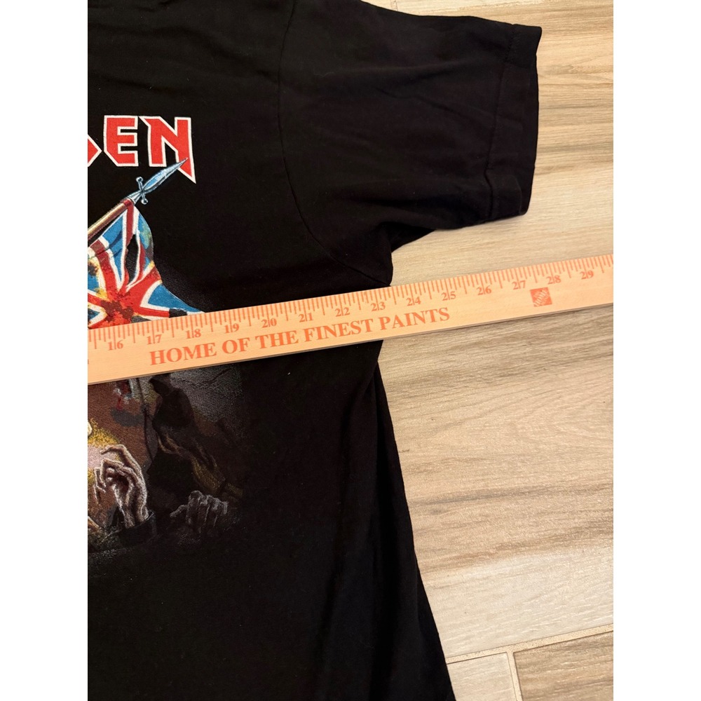 Iron Maiden The Trooper Graphic T-Shirt Black Mens XL Rock Band Tee - Picture 5 of 5